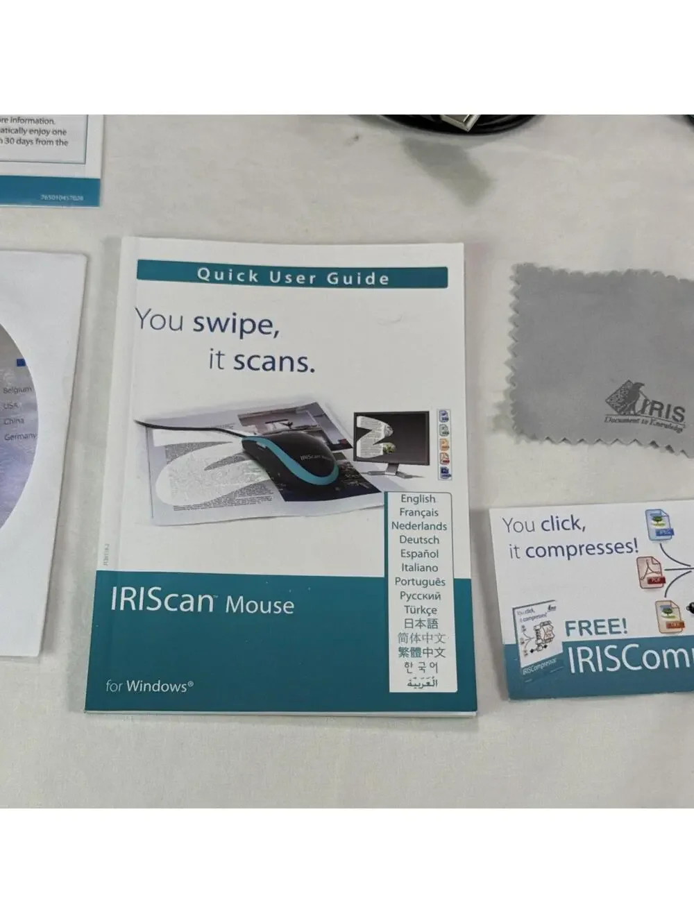 IRIScan Mouse All-In-One Scanner for Windows & Mouse 457885 Excellent Preowned